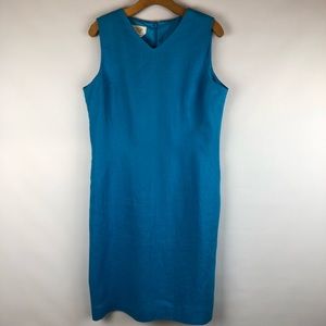Talbots, Irish Linen sleeveless dress, lined, k